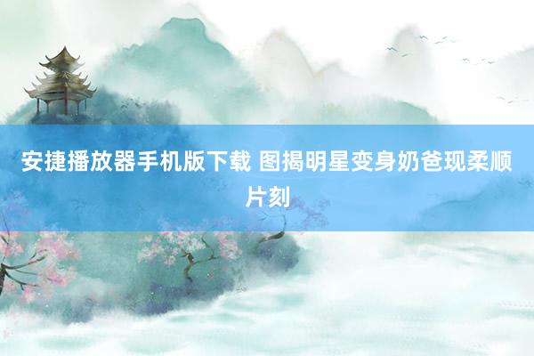安捷播放器手机版下载 图揭明星变身奶爸现柔顺片刻