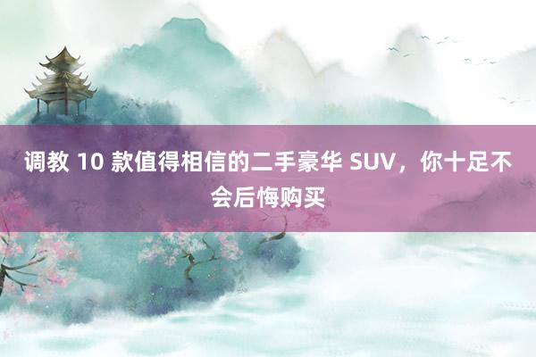 调教 10 款值得相信的二手豪华 SUV，你十足不会后悔购买