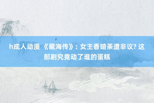 h成人动漫 《藏海传》: 女主香暗荼遭非议? 这部剧究竟动了谁的蛋糕